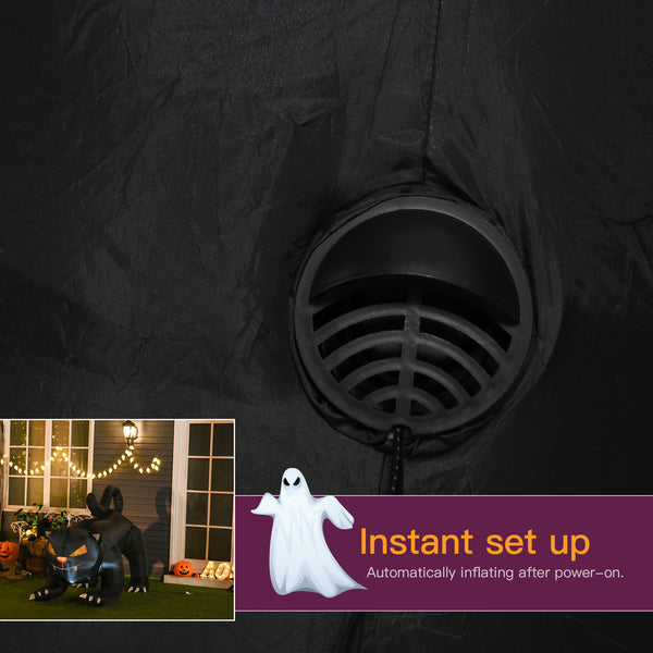 1.2m tall air-blown Halloween inflatable black cat