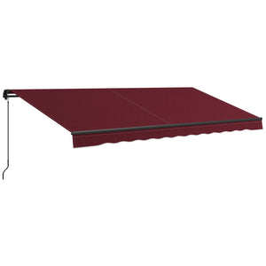 14.8 x 9.8 ft retractable blind, burgundy red 