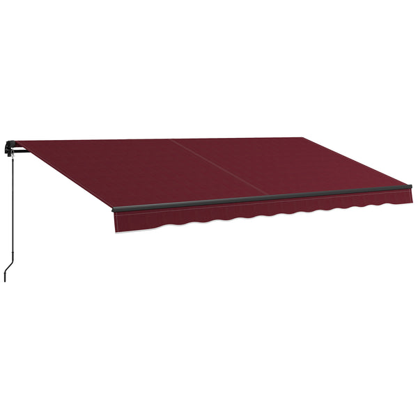 14.8 x 9.8 ft retractable blind, burgundy red 