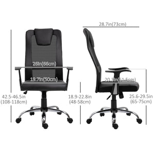 Ergonomic Mesh Office Chair with Tilt Function and Armrests, Black