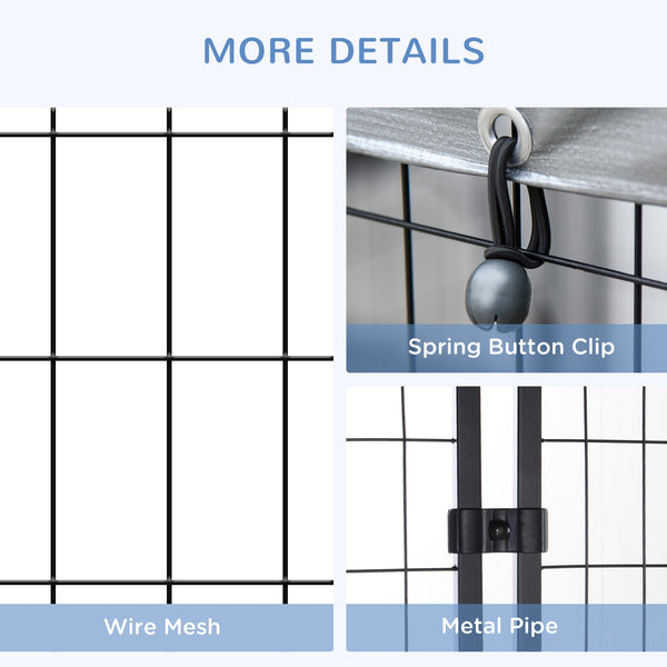 Dog kennel with waterproof and UV-resistant cover