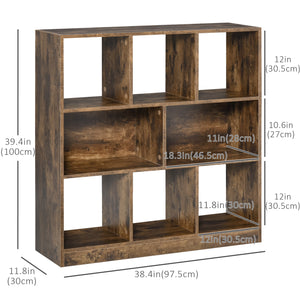 3-Tier Storage Shelf, Rustic Brown