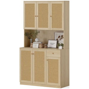 Bohemian style kitchen sideboard with microwave worktop