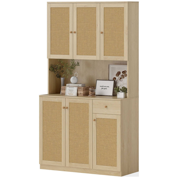 Bohemian style kitchen sideboard with microwave worktop