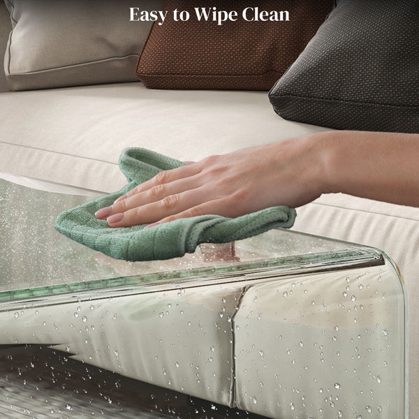 Modern rectangular coffee table with rounded and secure edges