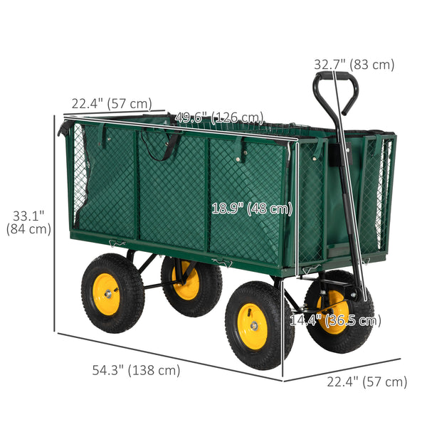 Utility trolley with removable mesh sides
