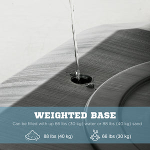 Portable Outdoor Basketball Hoop, Adjustable Height 292-350cm