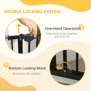 Easy Open Indoor Pet Gate, Black