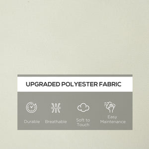 5" Thick Chaise Lounge Cushion with Backrest, Cotton Fill, Cream White