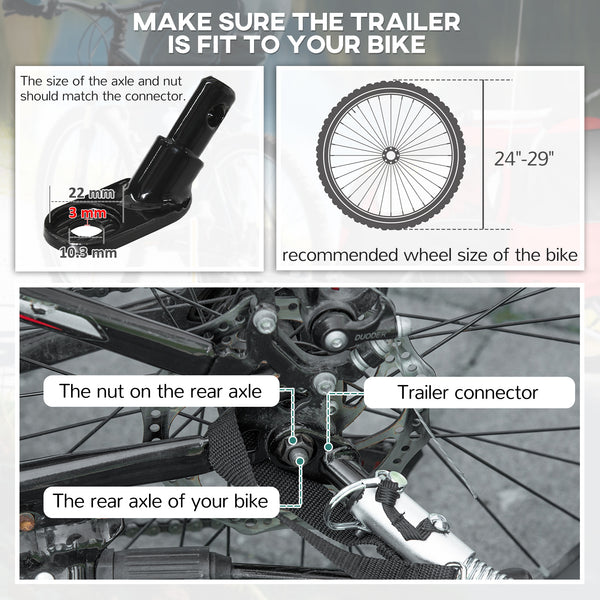 2-in-1 bicycle trailer with 5-point harness, red