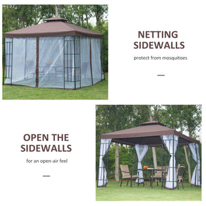 10 x 10 Gazebo with integrated mosquito net