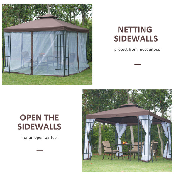 10 x 10 Gazebo with integrated mosquito net