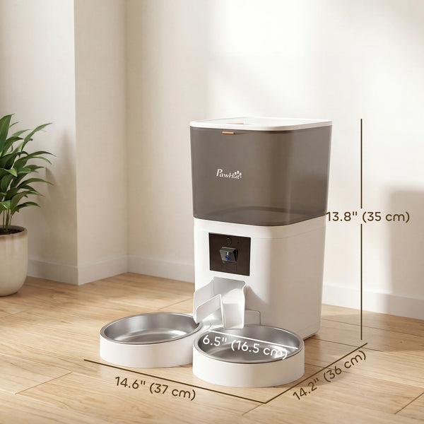 Automatic cat feeder for 2 cats with HD camera