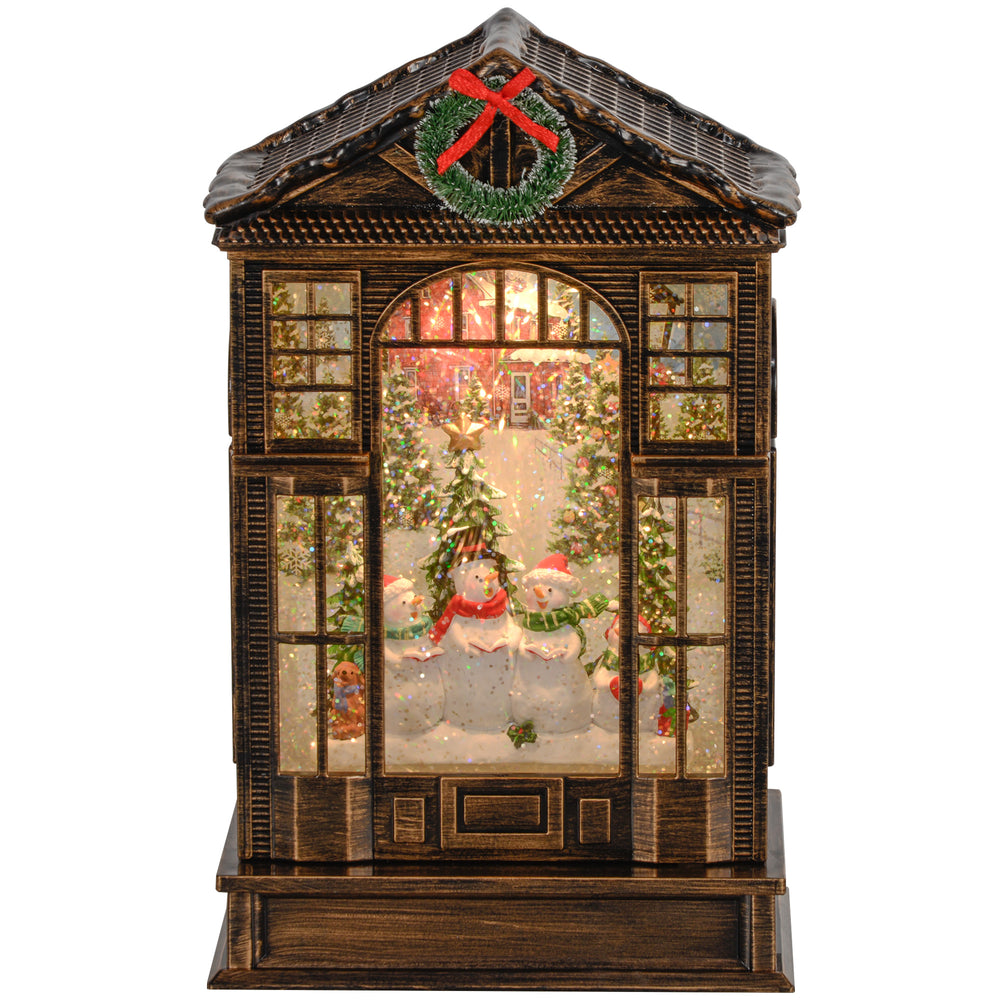 Musical Snow Globe Lantern with Lights