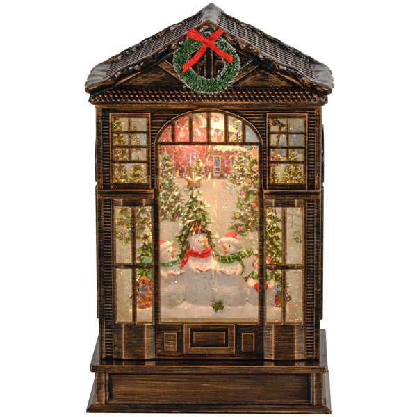 Musical Snow Globe Lantern with Lights