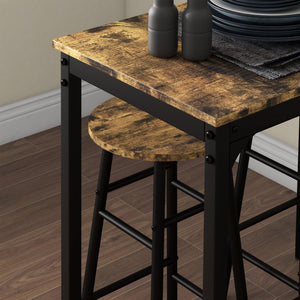 3-piece bar table and chairs set, table and chairs for 2 people