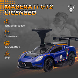 Maserati GT2 6V for toddler, blue