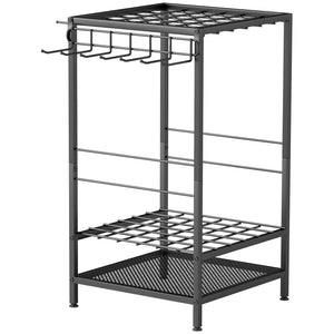 3-Tier Garden Tool Storage Tower, Black