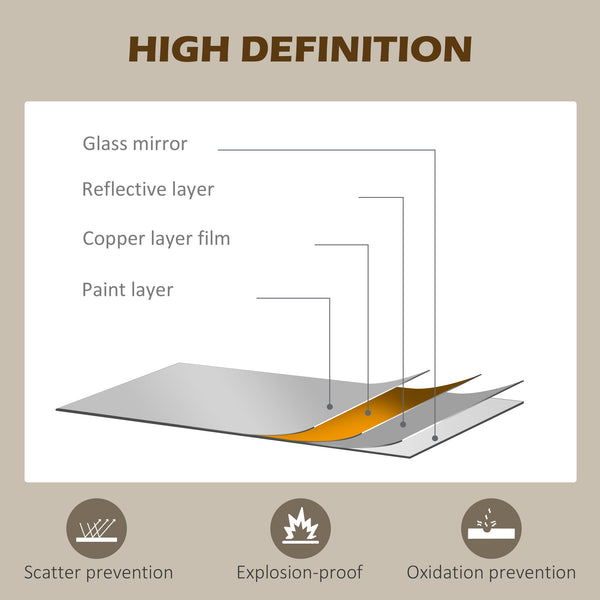 Modern Round Decorative Wall Mirror, Black