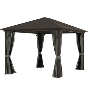 Luxury Aluminum Hardtop Gazebo with Metal Roof and Garden Sun Shelter