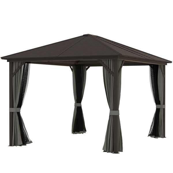 Luxury Aluminum Hardtop Gazebo with Metal Roof and Garden Sun Shelter