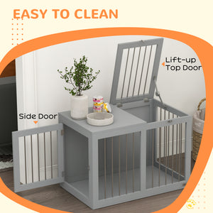 31.5-inch Double Door Crate Furniture, Gray