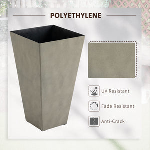 Set of 3 plastic planters