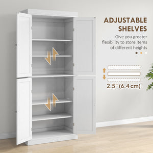 Kitchen cabinet with 4 doors, white