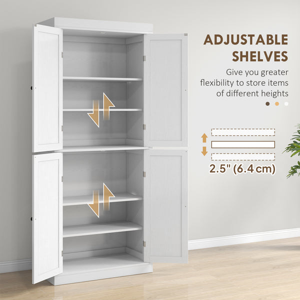 Kitchen cabinet with 4 doors, white