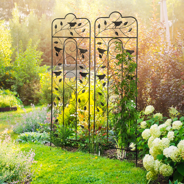 Set of 2 garden trellises for climbing plants