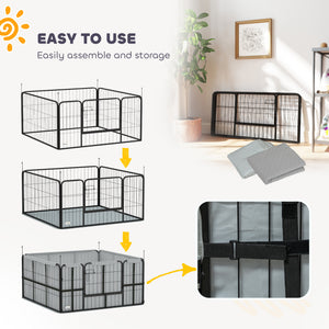 4-panel whelping box with windproof 600D Oxford fabric