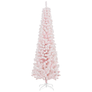 6ft Pink Frosted Pencil Christmas Tree