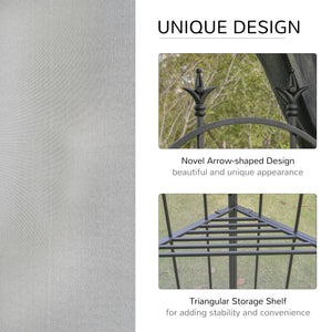 10 x 10 steel gazebo with removable mesh curtains, grey