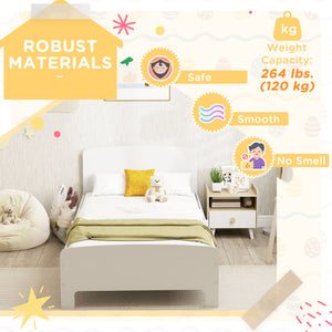 Single bed frame, white 