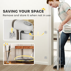 Retractable extendable barrier, grey