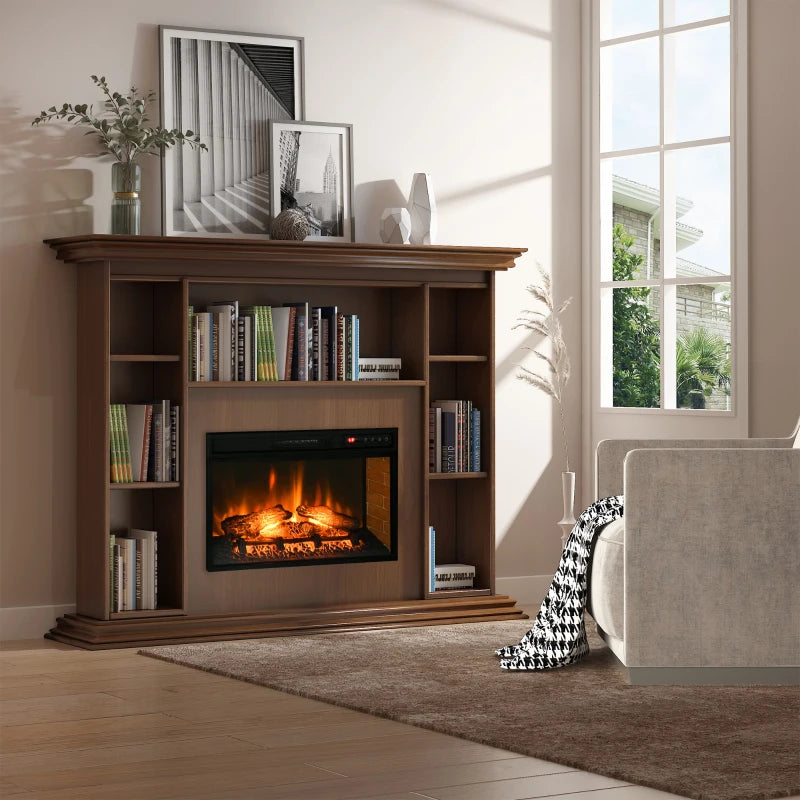 27-inch 1400W Built-in Electric Fireplace, Black
