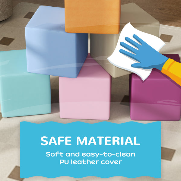 12-piece soft foam play blocks, stack and build