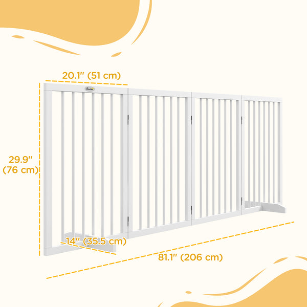 Freestanding pet gate, white
