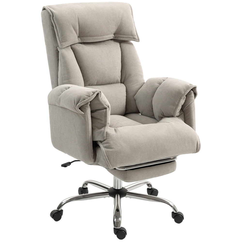 High Back Reclining Office Chair with Footrest and Swivel Casters