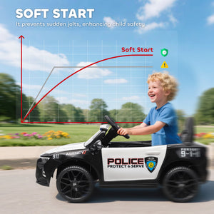 12V Electric Police Car with Remote Control and Sirens