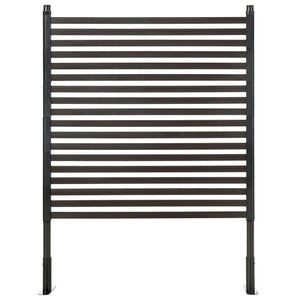 Outdoor fence with 2 anchor points, brown 