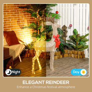 Gold Glowing Reindeer Garden Decoration