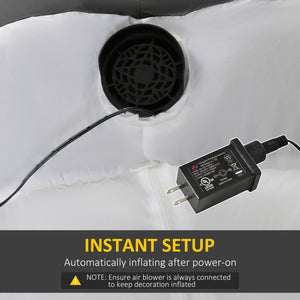 Halloween Skeleton Ghost Inflatable Decoration 3m, LED Lighting