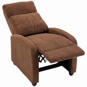 Corduroy recliner, brown
