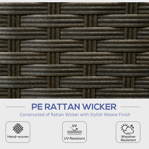 6 Piece Garden Furniture Set with Corner Sofa, Coffee Table, Wood and Plastic, Navy Blue