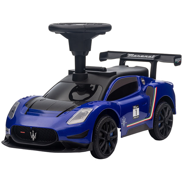Maserati GT2 Toddler Car with Storage, Music, Horn, Blue