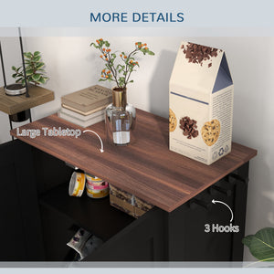 Pet feeding station with bowls, black