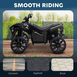 6V Electric Mountain Bike with Music and LED Headlights, Black