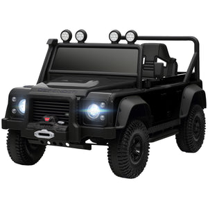Land Rover Defender 12V Licensed with Remote Control, Black
