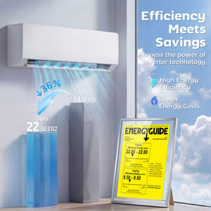 18000 BTU, 22 SEER2, 230V, Wi-Fi Compatible Split Air Conditioner with Heat Pump and Inverter, Cools up to 1250 Sq Ft.
